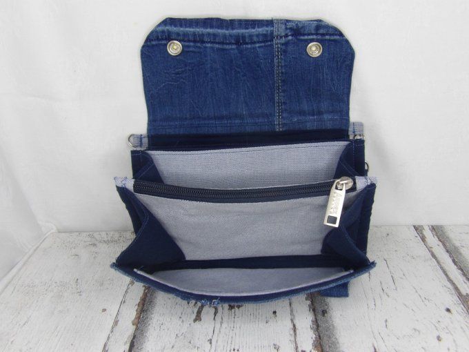 Mini sac / Portefeuille jean bleu