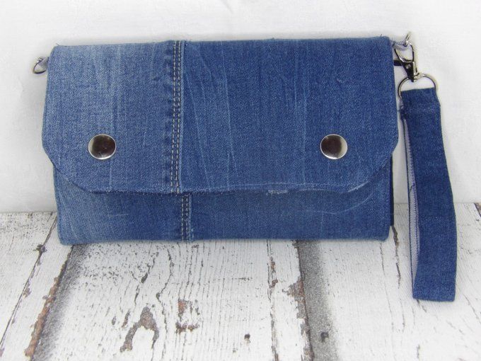 Mini sac / Portefeuille jean bleu