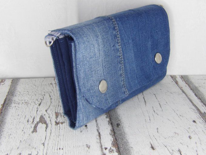 Mini sac / Portefeuille jean bleu