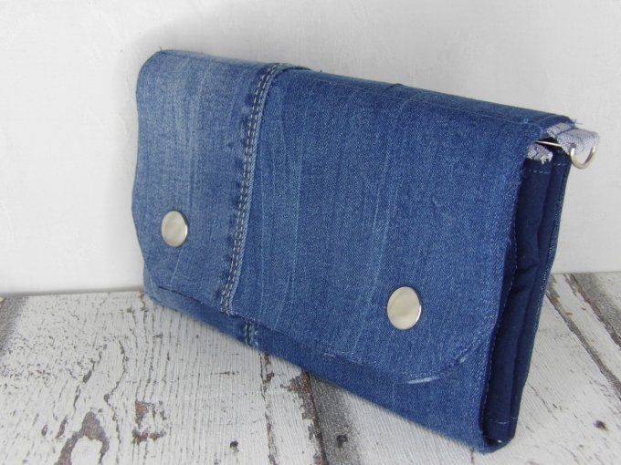 Mini sac / Portefeuille jean bleu