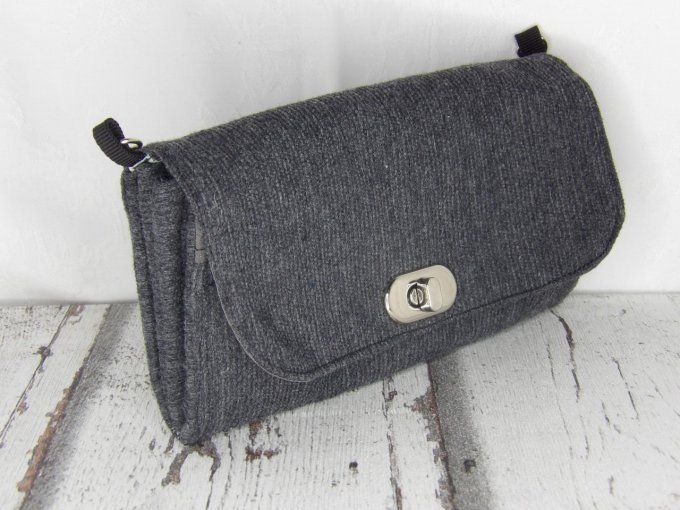 Mini sac / Portefeuille gris