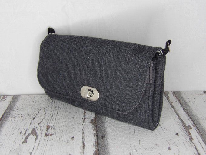 Mini sac / Portefeuille gris